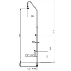 Ducha Astralpool Con 1 Rociador Y 2 Válvulas -Piscinas Serie Tienda astral ducha roci val esq