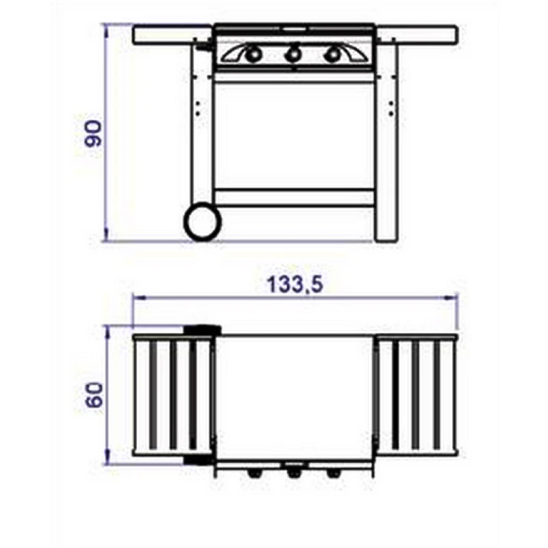 Barbacoa Grill A Gas Master 3 Inox 4 Barbacoa Grill A Gas Master 3 Inox - Imagen 2