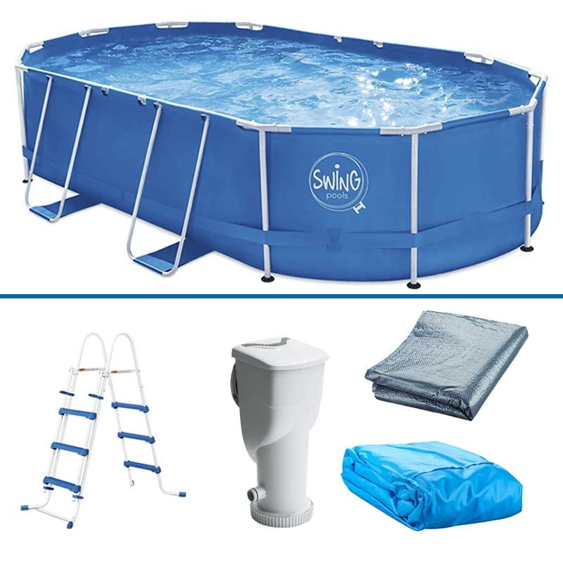 Piscina Ovalada 6,10 X 3,66 X 1,22 Con Depuradora Y Escalera 3 Piscina Ovalada 6,10 X 3,66 X 1,22 Con Depuradora Y Escalera