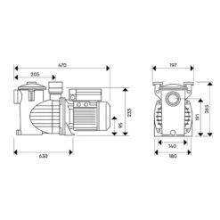 Bomba De Filtración BWT Mini Star Trifásica -Piscinas Serie Tienda cotas star mini 1