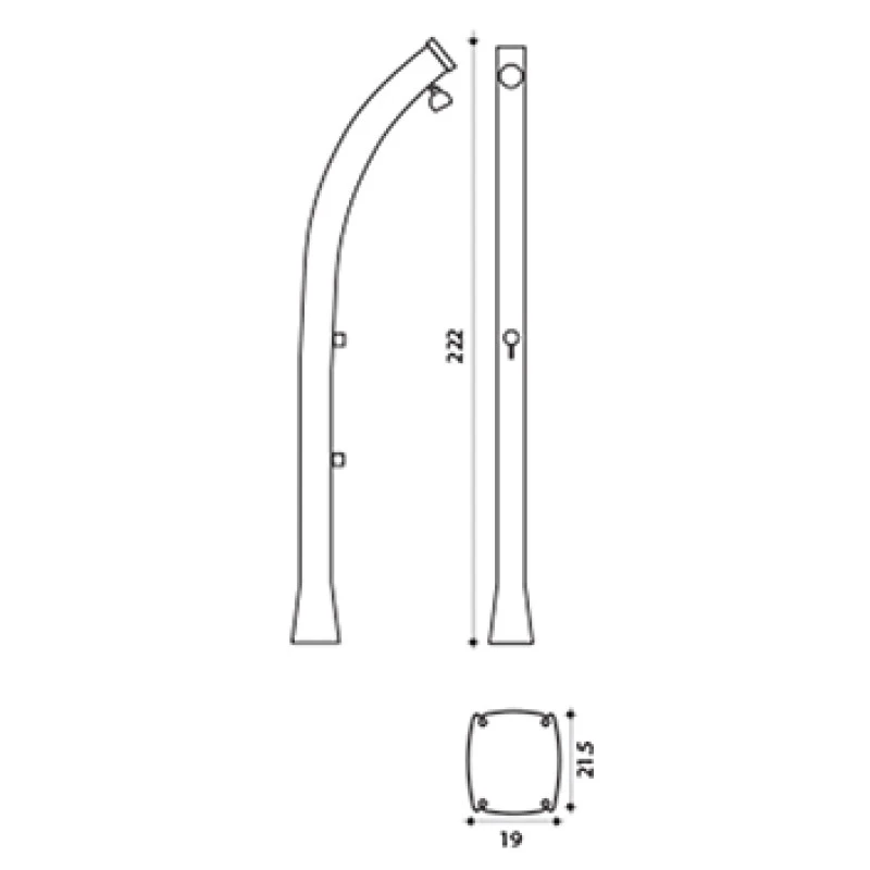 Ducha Solar Happy 25 L Formidra 4 Ducha Solar Happy 25 L Formidra - Imagen 2