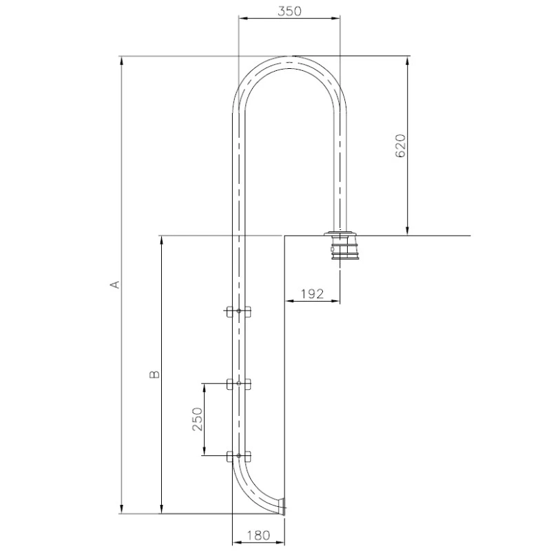 Escalera Pasamanos Muro PQS 6 Escalera Pasamanos Muro PQS - Imagen 4