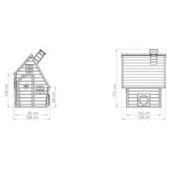 Casita Infantil De Jardín Fantasia 100 -Piscinas Serie Tienda dimensiones fantasia 100