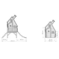 Casita De Madera Infantil Fantasia 300 12 Casita De Madera Infantil Fantasia 300 -Piscinas Serie Tienda dimensiones frontales fantasia 300