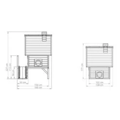 Casita De Madera Infantil Fantasia 300 13 Casita De Madera Infantil Fantasia 300 -Piscinas Serie Tienda dimensiones laterales fantasia 300