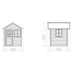 Casita De Juegos Para Jardín Loft 100 -Piscinas Serie Tienda dimensiones loft 100