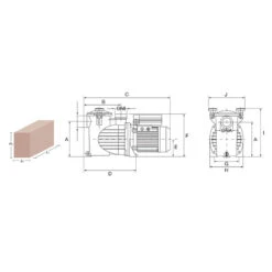Bomba Óptima Saci -Piscinas Serie Tienda dimensiones optima