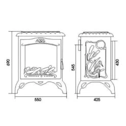 Estufa De Leña Chambord Invicta -Piscinas Serie Tienda estufa de le a chambord invicta plano medidas