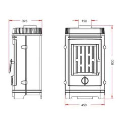 Estufa De Leña Chatel Invicta 7 Estufa De Leña Chatel Invicta -Piscinas Serie Tienda estufa de le a chatel invicta plano medidas