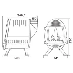 Estufa De Leña Oxo Invicta -Piscinas Serie Tienda estufa de le a oxo invicta plano medidas