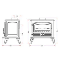 Estufa De Leña Samara Invicta -Piscinas Serie Tienda estufa de le a samara invicta plano medidas