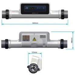 Calentador Electrico Compact ElectricHeat Astralpool -Piscinas Serie Tienda intercambiador compact electric heat 60170 dimensiones 2 1