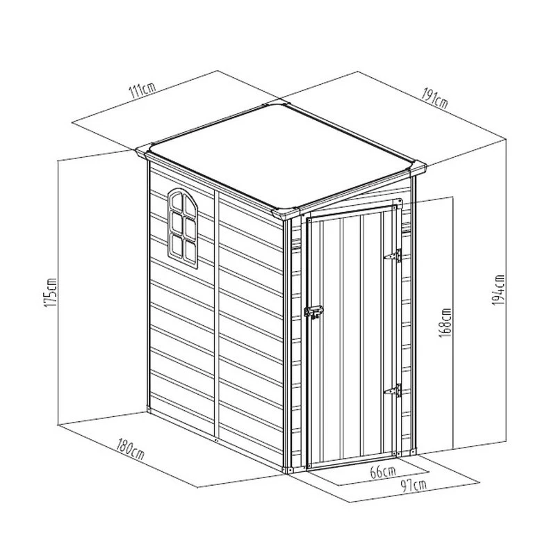 Caseta Resina Lateral Type Gardium 2,12 M2 4 Caseta Resina Lateral Type Gardium 2,12 M2 - Imagen 2