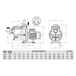 Aquasphere SSP Astralpool Bomba De Filtración 7 Aquasphere SSP Astralpool Bomba De Filtración -Piscinas Serie Tienda medidas bomba filtracion aquasphere 1