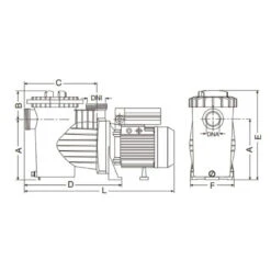 Bomba Autoaspirante Winner De Saci -Piscinas Serie Tienda medidas bomba winner