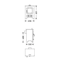Estufa De Leña Panadero Bric-50 -Piscinas Serie Tienda medidas bric 50 panadero
