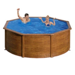 GRE Piscina Starpool Redonda Imitación Madera 120 Cm -Piscinas Serie Tienda piscina starpool gre acero madera redonda p460w gente