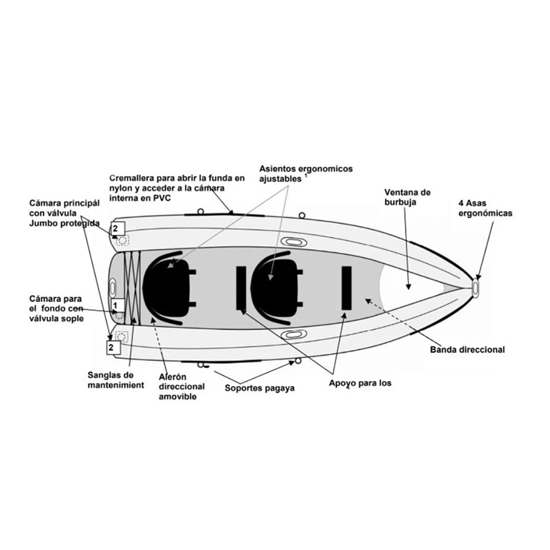 Kayak Hinchable Reef 300 Doble Sevylor 16 Kayak Hinchable Reef 300 Doble Sevylor - Imagen 15