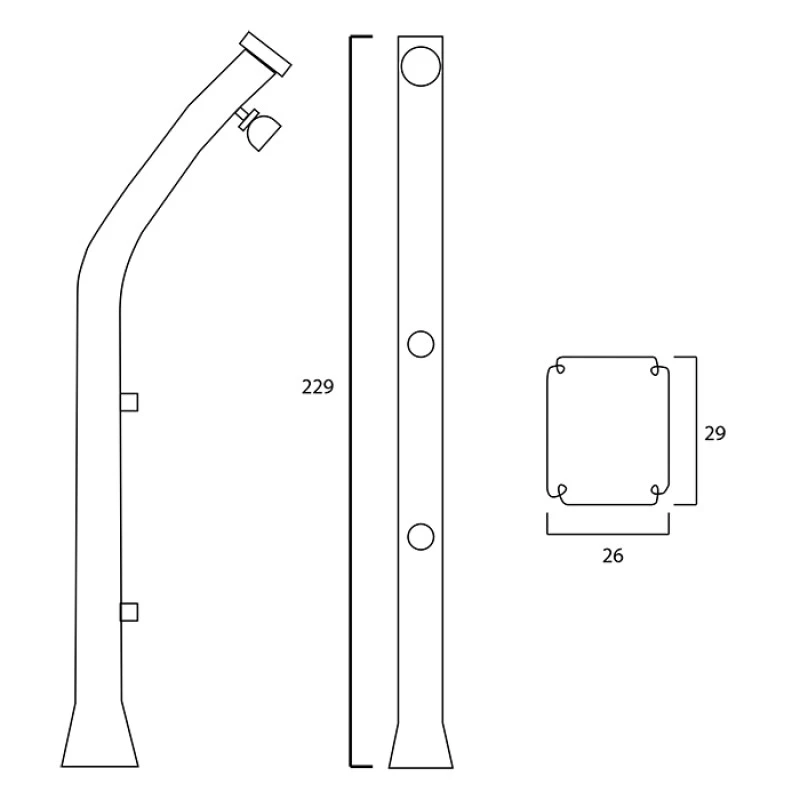 Ducha Solar Happy 4 X 4 Poolstar 12 Ducha Solar Happy 4 X 4 Poolstar - Imagen 10