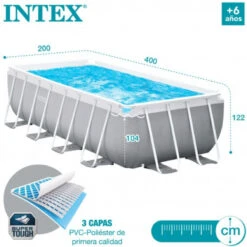 Prisma Frame Intex 400 X 200 X 122 CM 14 Prisma Frame Intex 400 X 200 X 122 CM -Piscinas Serie Tienda prism frame intex medidas