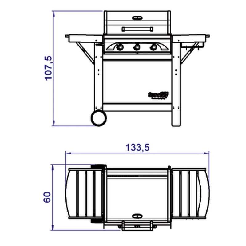 Barbacoa Grill A Gas Profy 3 Inox 4 Barbacoa Grill A Gas Profy 3 Inox - Imagen 2