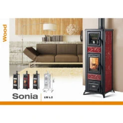Estufa De Leña Sonia Con Horno -Piscinas Serie Tienda sonia 3